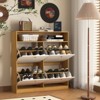 ALEXOUN Shoe Storage Cabinet,Freestanding Shoe Cabinet Storage with wooden handle for Entryway,Hallway - 2 of 4