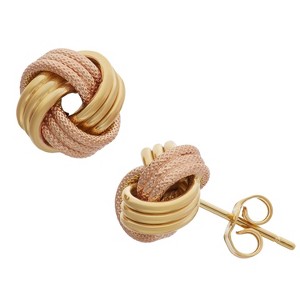 Giorgio Di Vicenza 14K Gold Italian Love Knot Stud Earrings - 1 of 2