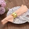 Unique Bargains Metal Wear-Resistant Dining Table Decorative Striped Open Napkin Rings - 4 of 4