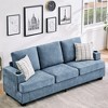 Modern 89 in 3-Seater Sofa for Living Room, Comfy Couches with Deep Seat,Chenille Couch with Cup Holders and Side Storage Pockets for Apartment Lounge - 4 of 4