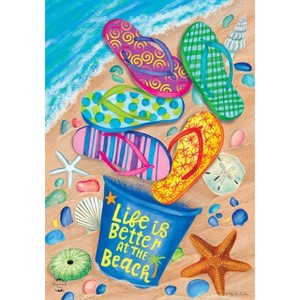 Briarwood Lane Summer Garden Flag 12x18 For Outdoor Better At the Beach For Summer Garden Flag Flags For Outside - 1 of 4
