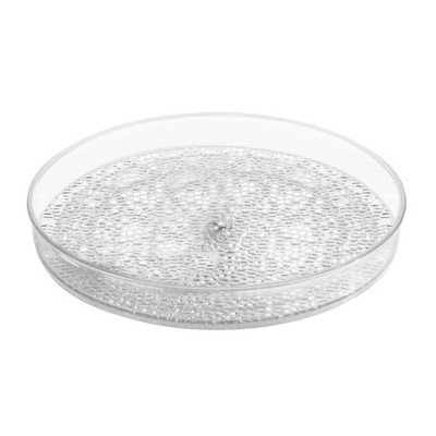 iDesign 9-Inch Plastic Lazy Susan Organizer for Bathroom Storage - Clear