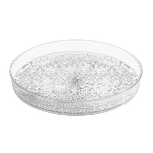 iDesign 9-Inch Plastic Lazy Susan Organizer for Bathroom Storage - Clear - 1 of 4
