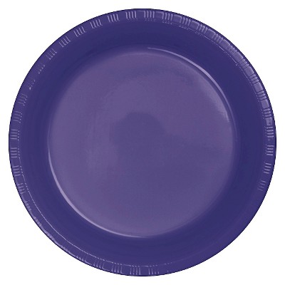 Purple Plastic 7" Dessert Plates - 20ct