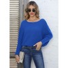 Coolmee Women's Fall Sweaters 2025 Casual Long Batwing Sleeve Loose Off Shoulder Knit Pullovers Tops - 2 of 4