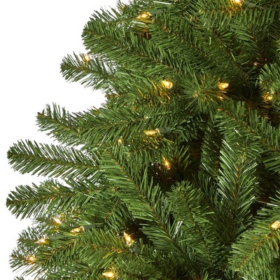 9-Foot Green Fir Artificial Christmas Tree with Clear Lights