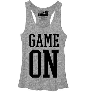 Women's CHIN UP Game On Racerback Tank Top - 1 of 3