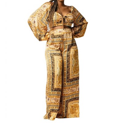 Women's Long Sleeve Pant Set - LUXXEL