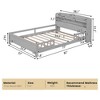 BABYYER Wood Twin Size Bed Frame with Storage Headboard and Safety Guardrail, Platform Bed for Boys Girls, No Box Spring Needed - 4 of 4