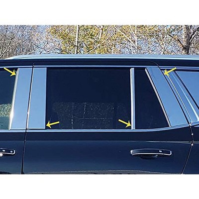 QAA Part PP61192 is an 8 Piece Stainless Steel Pillar Post Trim That is Compatible/Replacement for The Chevrolet Tahoe and GMC Yukon 2021-2023