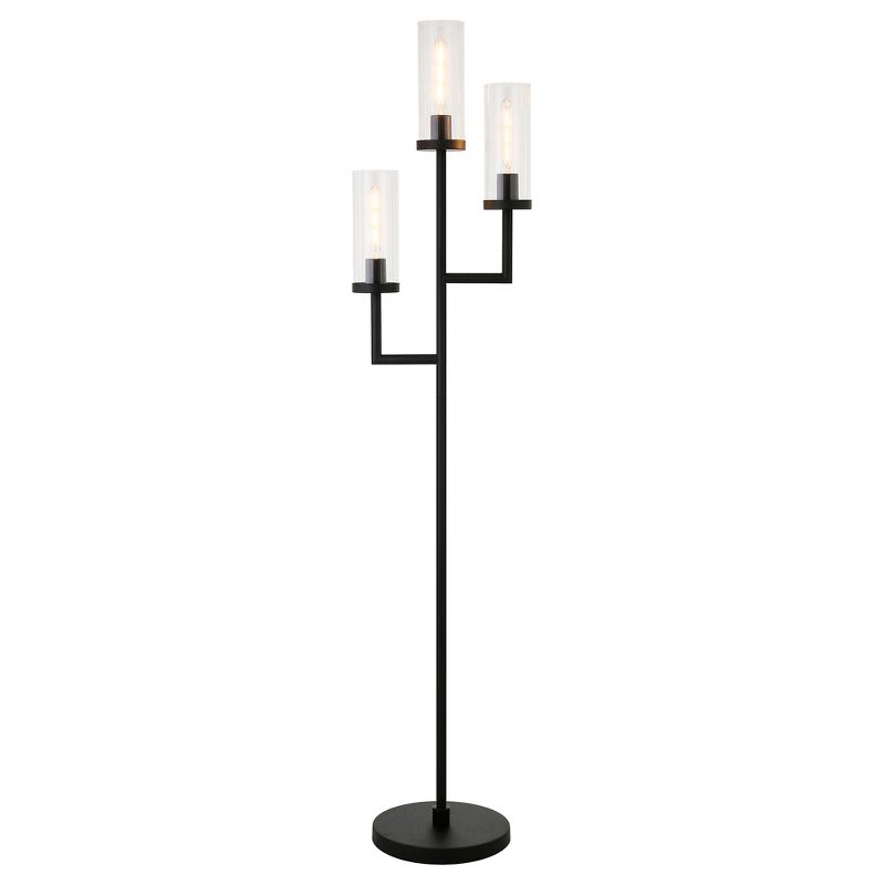 Hampton & Thyme 3-Light Torchiere Floor Lamp with Glass Shade, 4 of 11