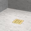 Hydroware Square Shower Drain - C06 Brushed Gold - 6 Inches - 2 of 4