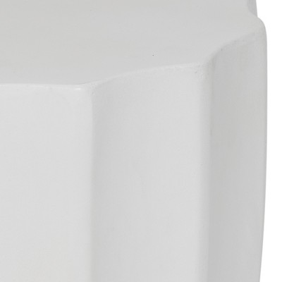 Ivory Symmetric 15'' Round Concrete Accent Table