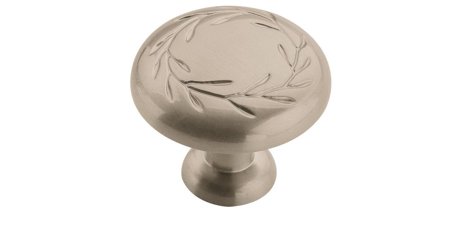 Amerock Nature's Splendor 1-5/16 inch (33mm) Diameter Satin Nickel Cabinet Knob