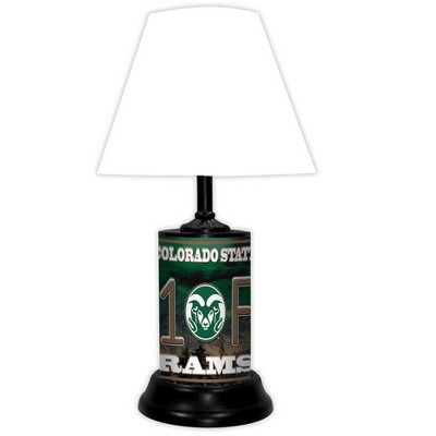 NCAA 18-inch Desk/Table Lamp with Shade, #1 Fan with Team Logo, Colorado State Rams
