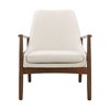 Kumasinova Mid-Century Modern PU Leather Accent Chair, Solid Wood Frame Armchair, Tilted Ergonomic Design Upholstered Sofa Chair,Reading Leisure Chair - 4 of 4