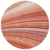 Terra Cotta Salmon And Orange Striped Washable Indoor Outdoor Area Rug - 4 of 4