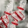 12"H and 12"H Sullivans Striped Finial Ornament - Set of 2  Clear Christmas Ornaments - 2 of 2