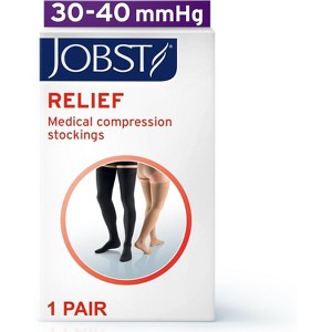 Jobst Relief Thigh High Stockings Compression 30-40 With Silicone Band Medium Beige - 1 of 4