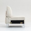 Modular Sectional Sofa Armless Seat Module, Corduroy Sectional Couch, Single Couch Modular Armless Accent Chair with Back Cushion, Beige - 4 of 4