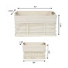 happimess Callan Vintage Industrial Handmade Wire Metal Nesting Storage Baskets with Wood Handles and Fabric Liner - 4 of 4