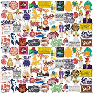 Willy Wonka and The Chocolate Factory 100ct Vinyl Large Deluxe Stickers Variety Pack - 1 of 4