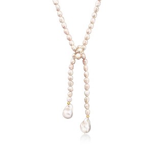 Ross-Simons 6-15mm Cultured Baroque Pearl Endless Necklace With 14kt Yellow Gold Size 48 - 1 of 4