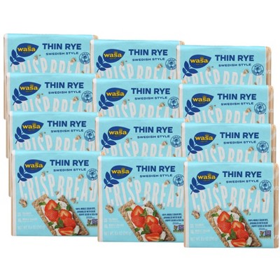 Wasa Thin Rye Crispbread - Case of 12/8.6 oz