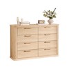 Zeus & Ruta Fluted 52" Modern Wood Dresser with 8 Drawers, Curved Design for Living Room & Hallway Storage - 2 of 4