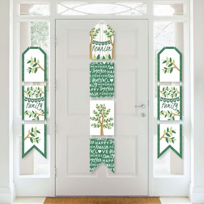 Big Dot of Happiness Family Tree Reunion - Hanging Vertical Paper Door Banners - Family Gathering Party Wall Decoration Kit - Indoor Door Decor