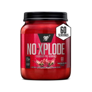 BSN N.O.-XPLODE Pre Workout Powder, Energy Supplement for Men and Women with Creatine and Beta-Alanine, Flavor: Watermelon, 60 Servings - 1 of 4