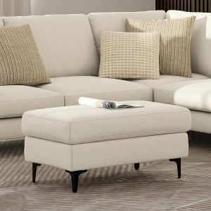 WyndenHall Lana Mid-Century Ottoman Performance Fabric - 1 of 4
