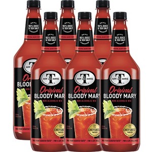 Mr & Mrs T Original Bloody Mary Mix, 1L Bottle, 6 Pack – Premium Cocktail Mixer for Spicy Bloody Marys, Ready to Use - 1 of 4