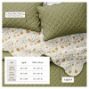 Reversible Printed Floral Scalloped Cotton Quilt and Sham Set - Great Bay Home - 4 of 4