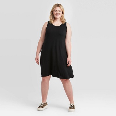 plus size midi swing dress