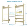 Timate F3 Garment Rack Industrial Pipe Wall Mounted Clothing Rack Walk in Closet Systems - image 3 of 4