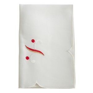 Saro Lifestyle Candy Cane Napkin, 20" Square, Ivory (Set of 4) - 1 of 4
