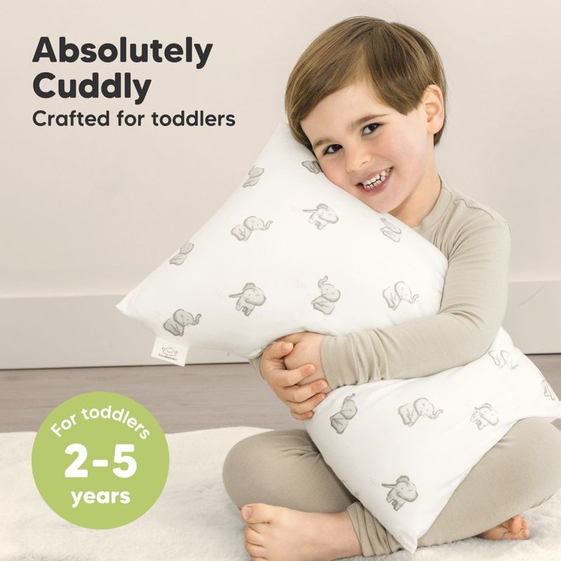 KeaBabies Cuddly Toddler Pillow with Pillowcase, 13X18 Kids Pillow for Sleeping, Small Travel Pillows, Nursery Pillow, 2 of 10