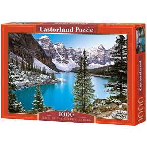 1000 Piece Jigsaw Puzzle, The Jewel of the Rockies, Canada, Idyllic Landscape, Mountains and Lake, Adult puzzle, Castorland C-102372-2 - 1 of 4