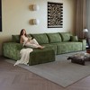 MAYEERTY 135" Cloud L-Shape Sofa Green - 135" L-Shape, Corduroy, Deep Seat, No Assembly, for Living Room - 4 of 4
