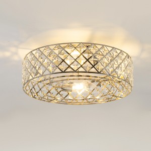 Airsurfer 19-Inch Flush Mount Ceiling Fans with Light and Remote Control 6-Speed Caged Ceiling Fans with Reversible Blades and Timer - 1 of 4