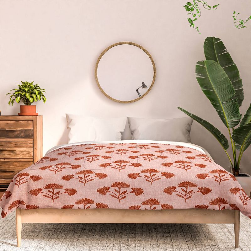 Suri Floral Cherry Schatzi Brown Comforter Set Pink - Deny Designs, 4 of 6