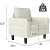Kinsuite Single Sofa Chair - 33" Modern Accent Chairs with Arms & Cushions, Beige - 2 of 4