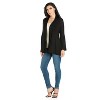 24seven Comfort Apparel Bell Sleeve Flared Open Front Cardigan - 2 of 4