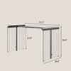LOVSON 51.2''Modern Clear Tempered Glass Computer Desk, Home Office Writing Desk, Minimalist Metal Frame Design, Suitable for Home and Office Use - 3 of 4