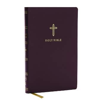KJV Holy Bible: Ultra Thinline, Burgundy Bonded Leather, Red Letter, Comfort Print: King James Version - by  Thomas Nelson (Leather Bound)