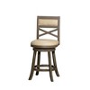 24" Counter Height Swivel Stool Modern Dining Chairs Bar Chairs X-Backrest Chair Armless Stool - 2 of 4