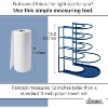 Cuisinel Pan Organizer – Heavy Duty Steel Rack for Cast Iron Skillets, Griddles & Pots. Holds 50 lbs, Horizontal/Vertical Use, Blue 12.2", No Assembly - 4 of 4