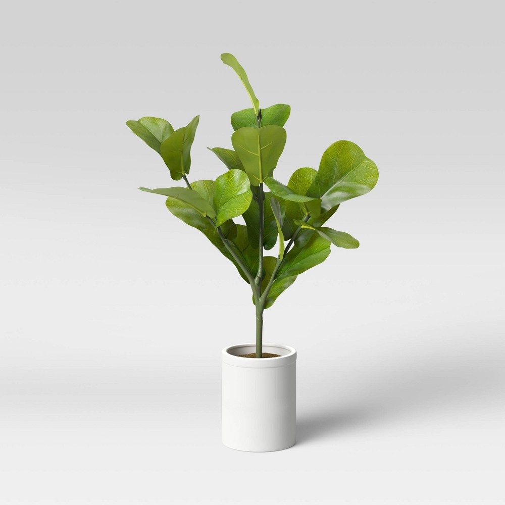 32" x 18" Artificial Fiddle Leaf Plant in Pot - Threshold