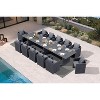 PURPLE LEAF Patio Dining Furniture Set Modern Outdoor Furniture Set Aluminum Dining Table and Chairs - 3 of 4